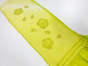 正絹　振袖用　絞り　帯揚げ